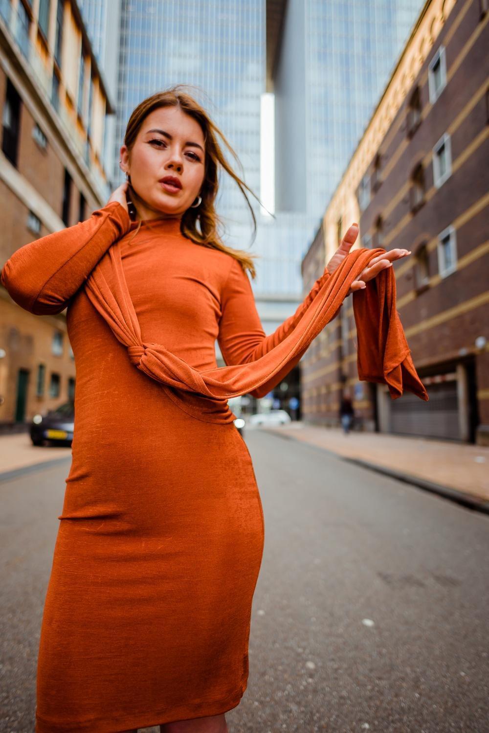 Copper Mini Dress - JAIVIE